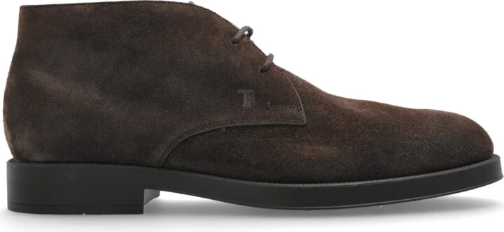 Suede Ankle Boots, , - Brown