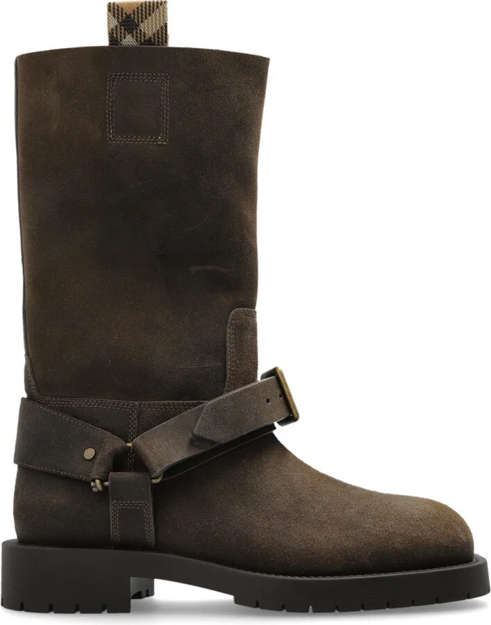 Suede Ankle Boots, , - Brown