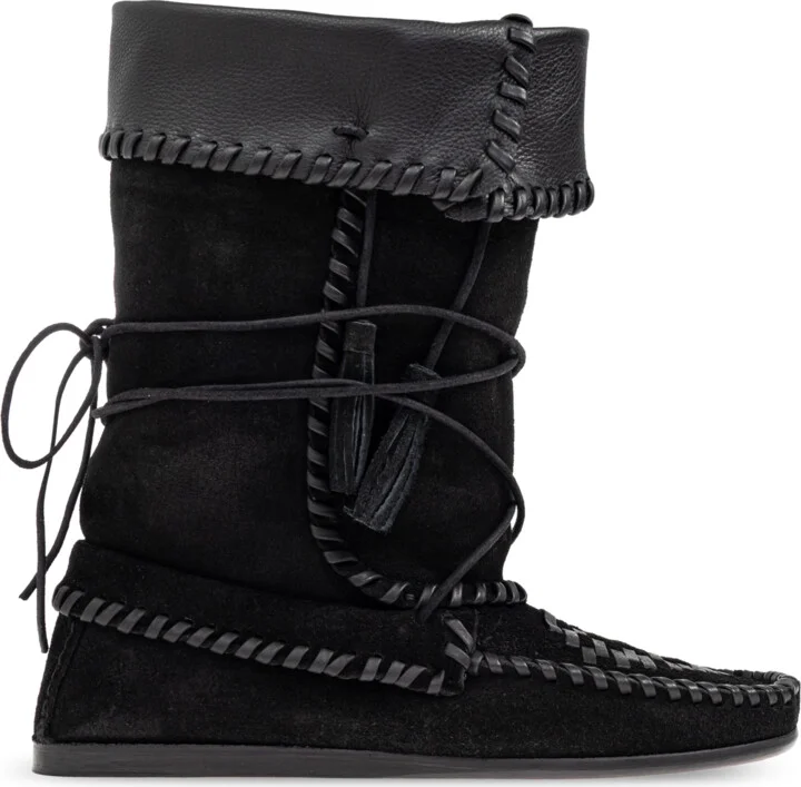 Suede Ankle Boots `Winki`, , - Black
