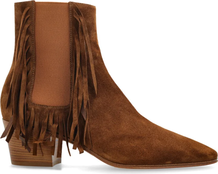 Suede Ankle Boots With Heel, , - Brown