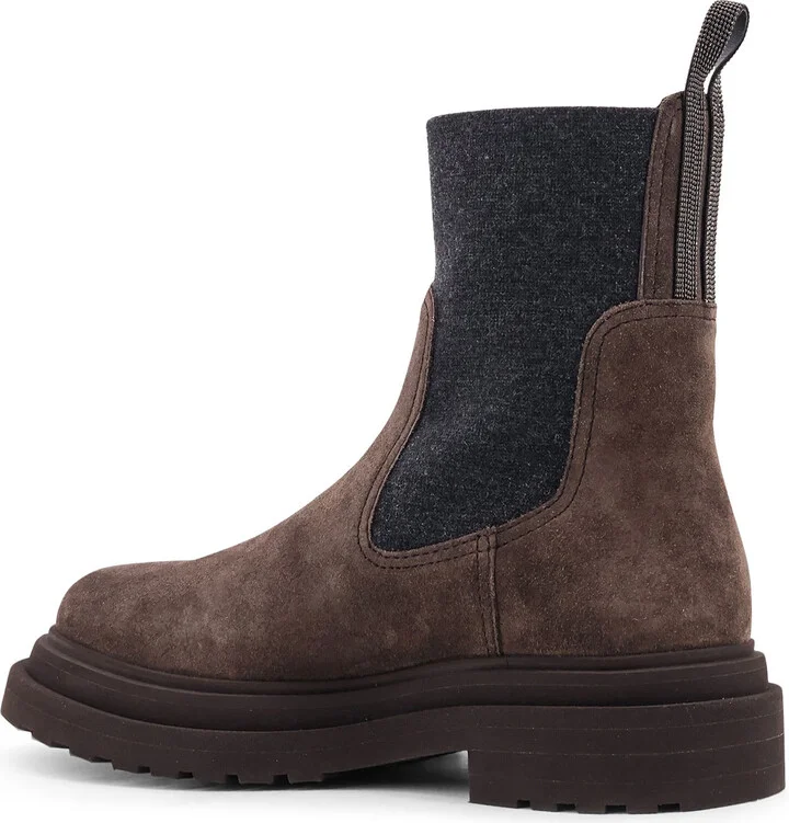 Suede Ankle Boots With Monili Detail - Image 3