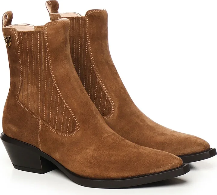Suede Ankle Cowboy Boots - Image 2
