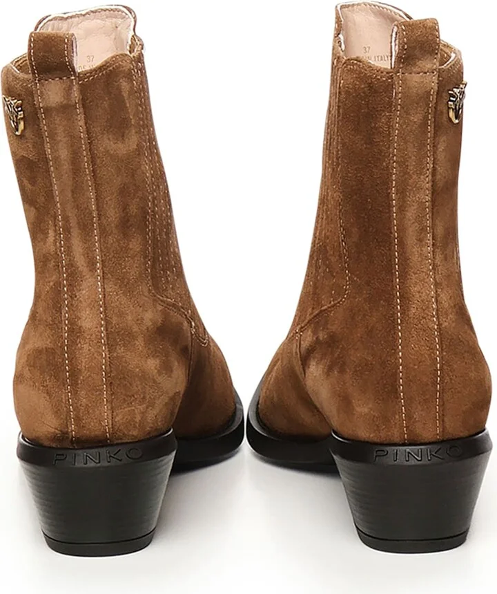 Suede Ankle Cowboy Boots - Image 3