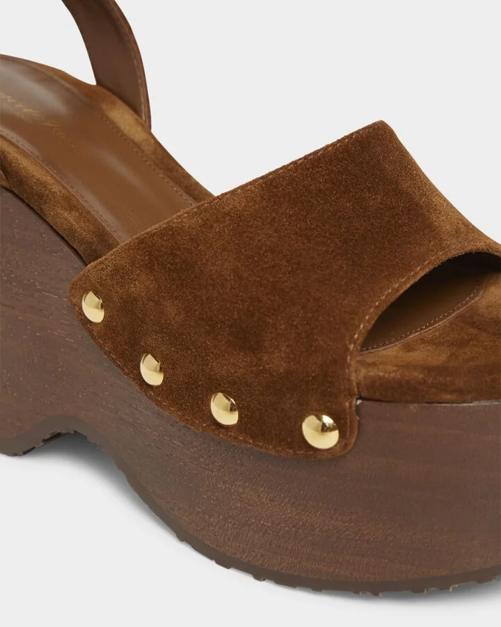 Suede Ankle-Strap Platform Sandals - Image 2