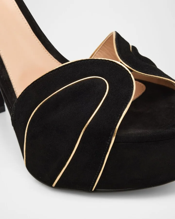 Suede Ankle-Strap Platform Sandals - Image 5