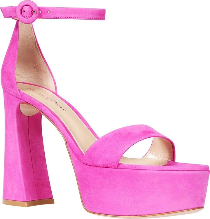 Suede Ankle Strap Sandals - Image 2