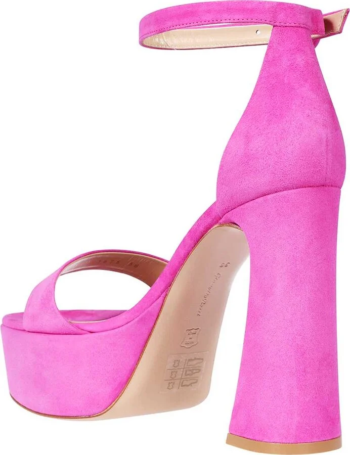 Suede Ankle Strap Sandals - Image 3