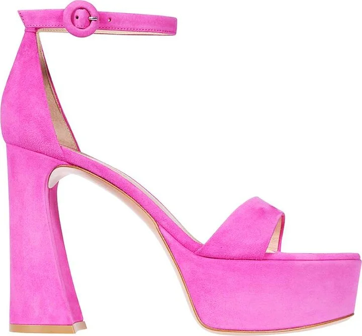 Suede Ankle Strap Sandals