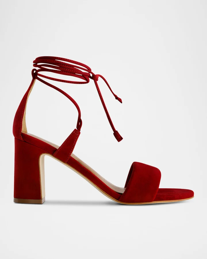 Dark Red Kid Suede