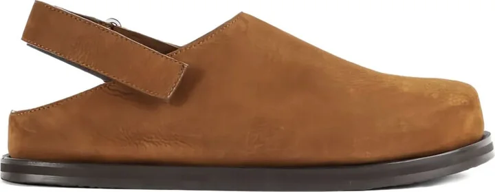 Suede Back-Strap Mules