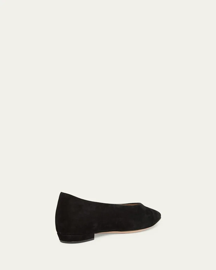 Suede Ballerina Flats - Image 2