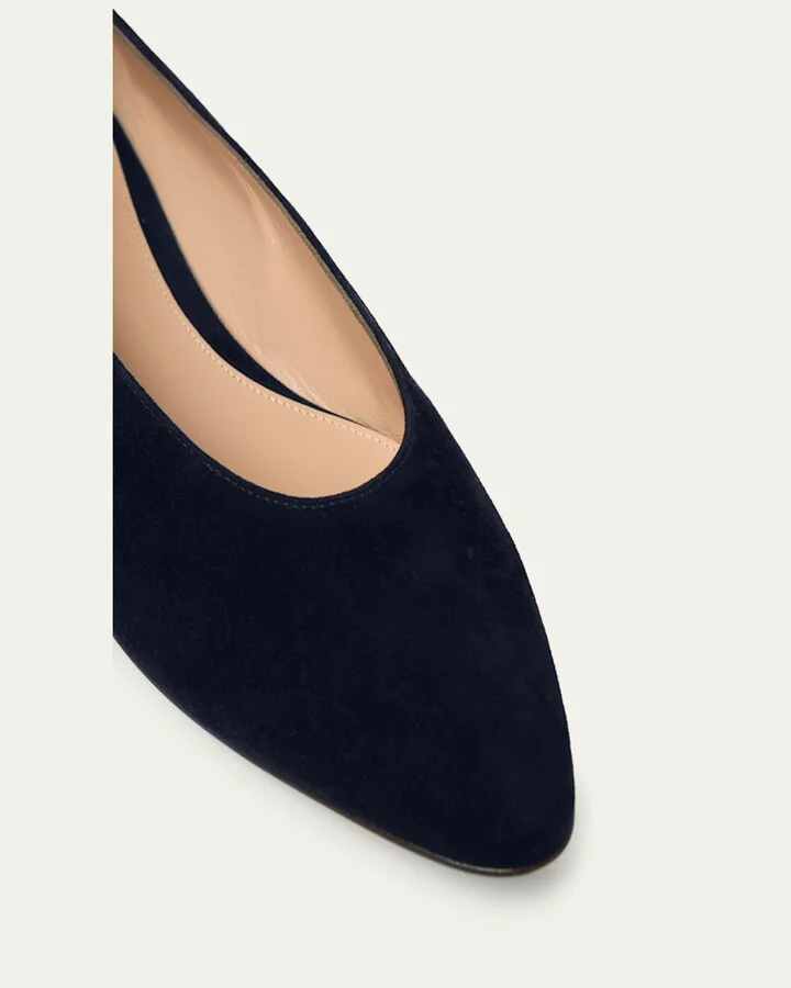 Suede Ballerina Flats - Image 5