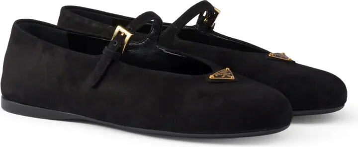 Suede Ballerina Shoes - Image 2
