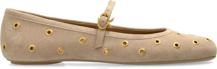 Suede Ballerina Shoes