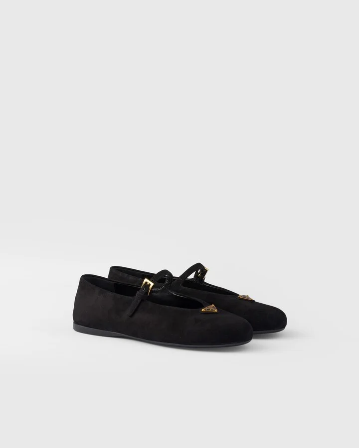 Suede ballerinas
