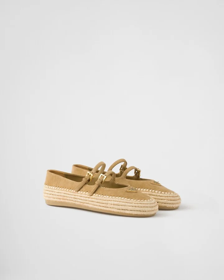 Suede ballerinas
