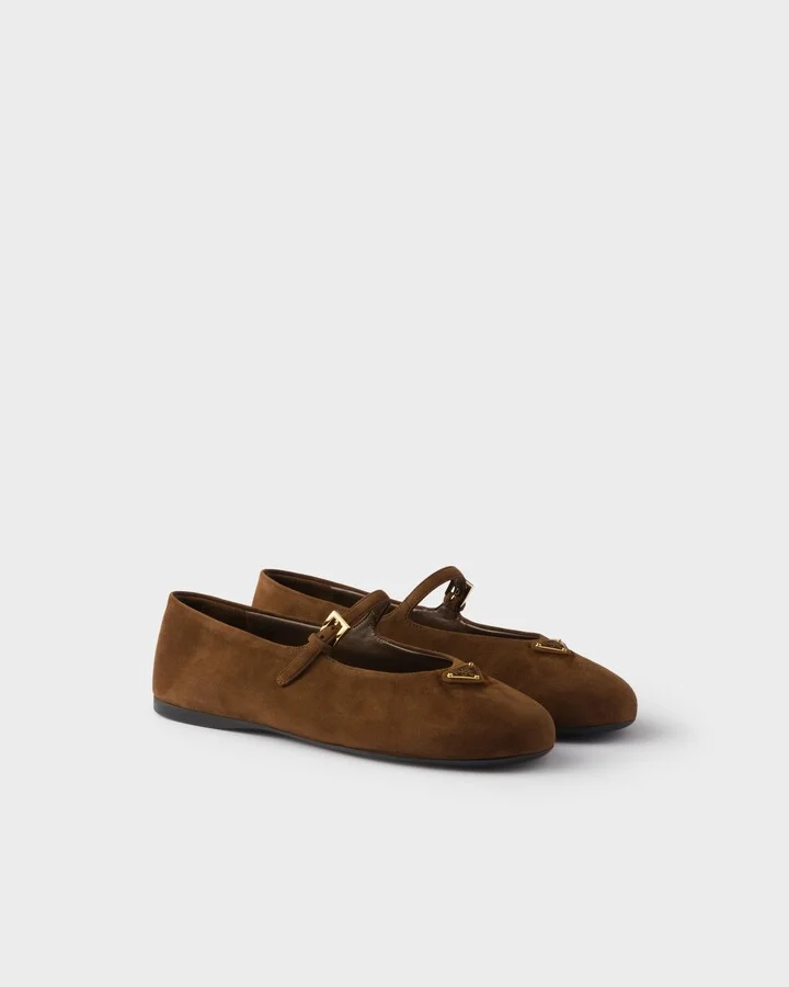 Suede ballerinas