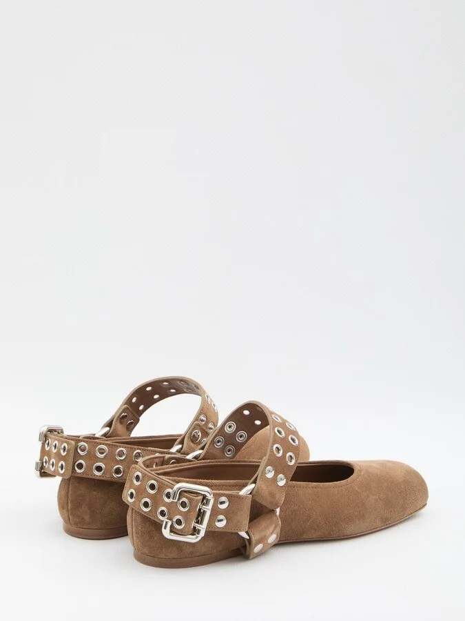 Suede Ballet Flats - Image 3
