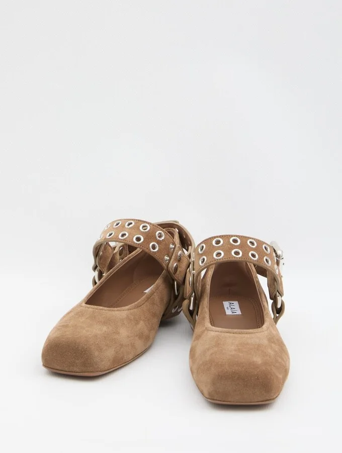 Suede Ballet Flats - Image 5