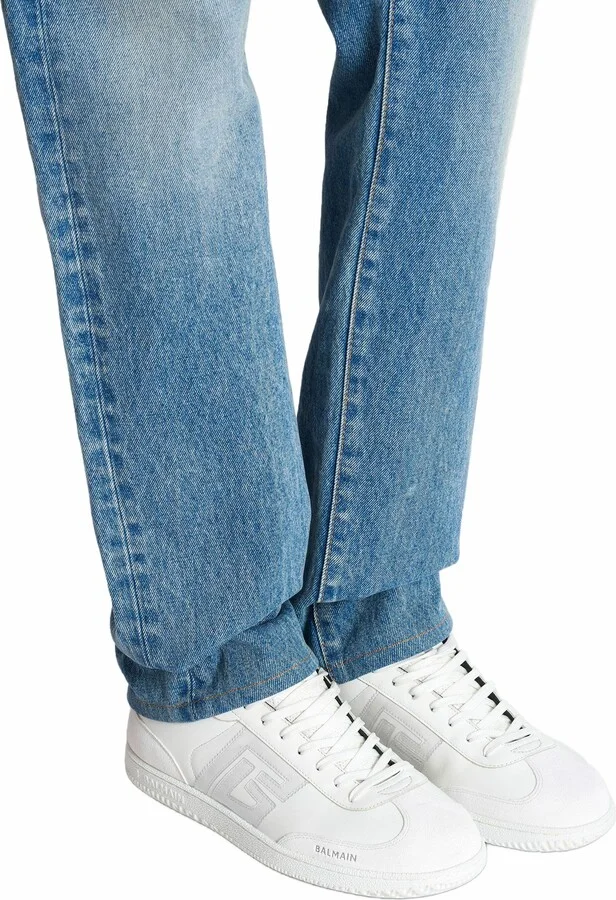 Suede Balmain Swan Trainers - Image 2