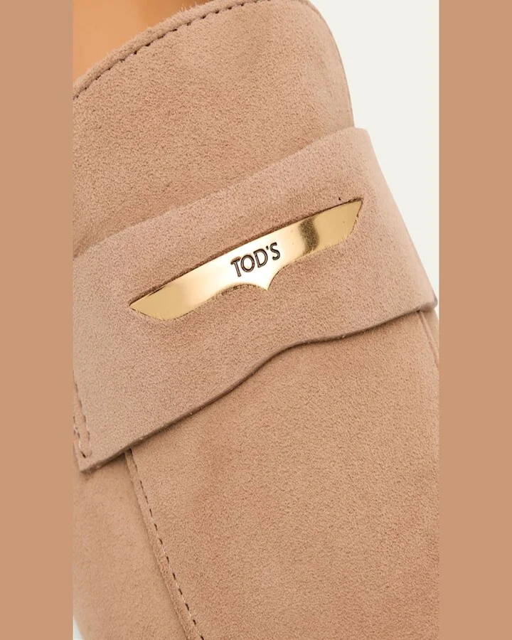 Suede Bar Detail Loafers - Image 6
