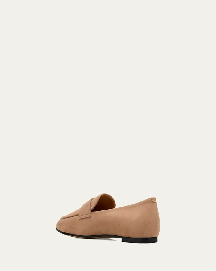 Suede Bar Detail Loafers - Image 10