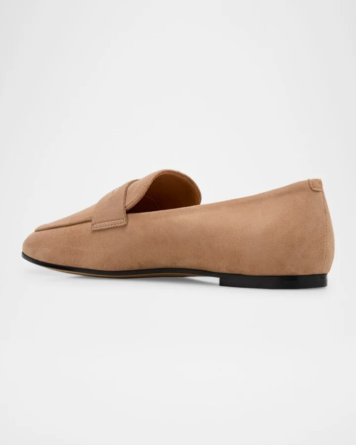Suede Bar Detail Loafers - Image 5