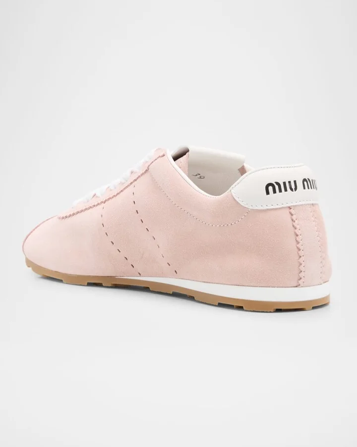 Suede Bicolor Retro Trainer Sneakers - Image 3