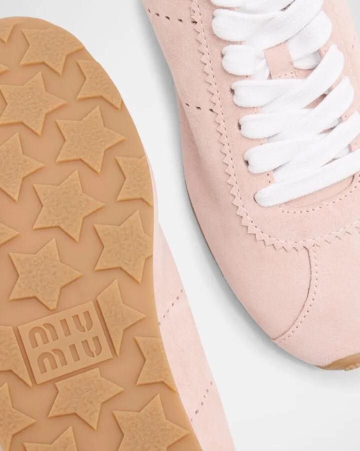 Suede Bicolor Retro Trainer Sneakers - Image 4