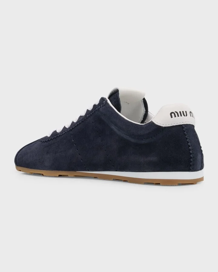 Suede Bicolor Retro Trainer Sneakers - Image 5