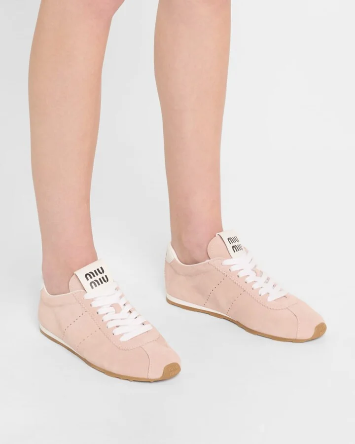 Suede Bicolor Retro Trainer Sneakers - Image 9