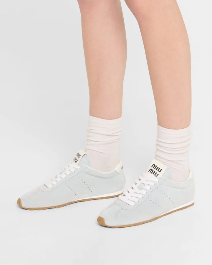 Suede Bicolor Retro Trainer Sneakers - Image 10