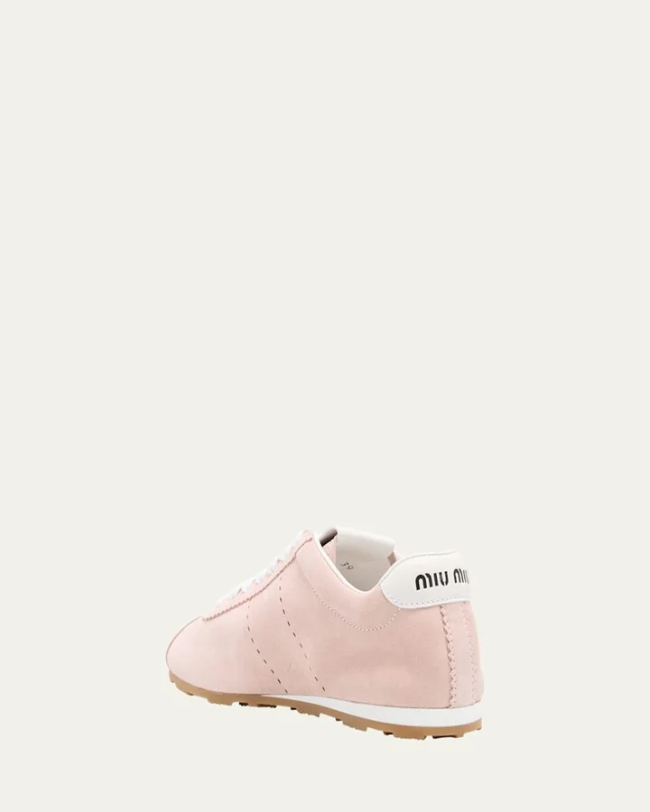 Suede Bicolor Retro Trainer Sneakers - Image 10