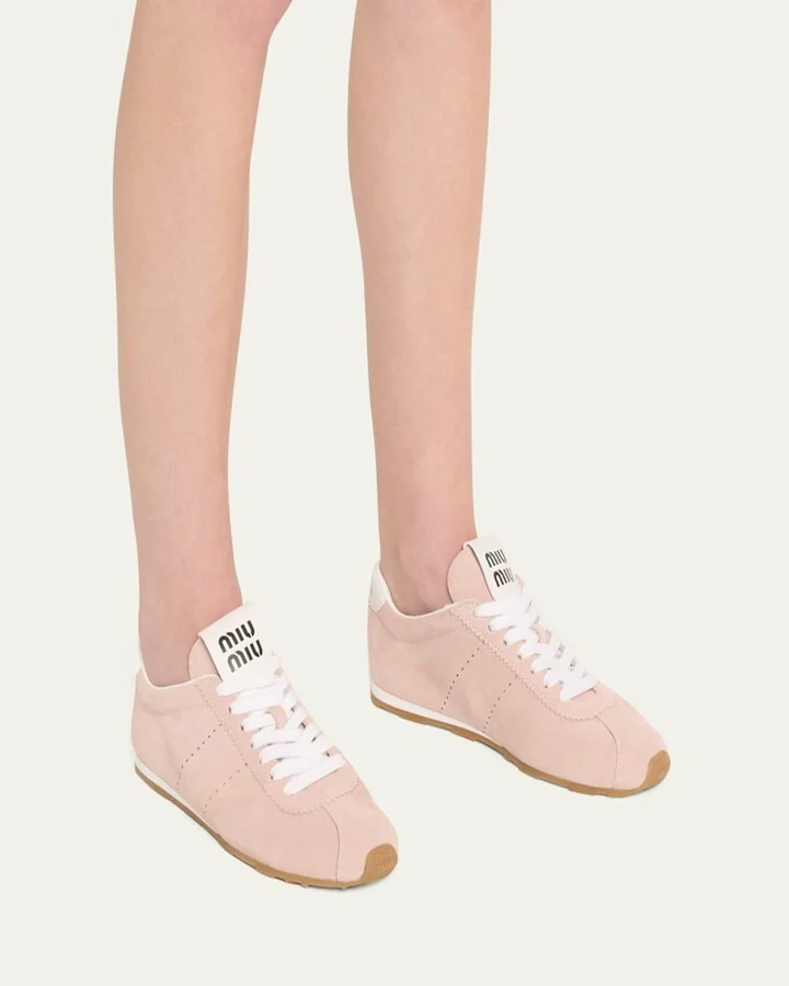 Suede Bicolor Retro Trainer Sneakers - Image 11
