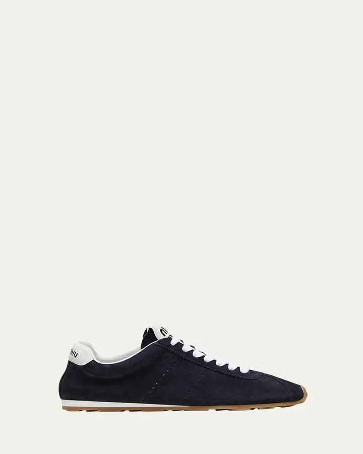 Suede Bicolor Retro Trainer Sneakers