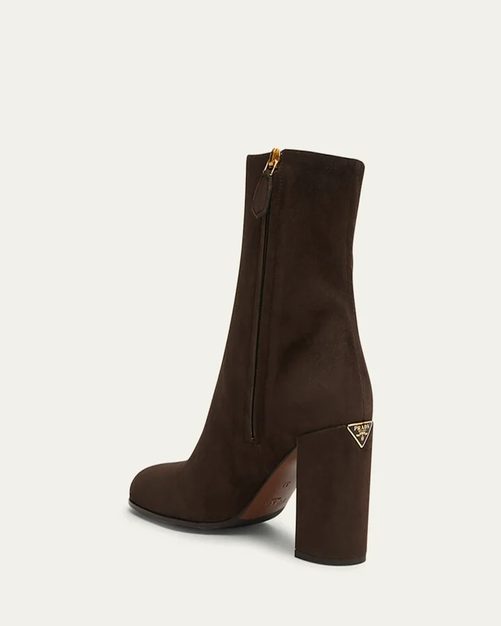 Suede Block-Heel Ankle Boots - Image 3