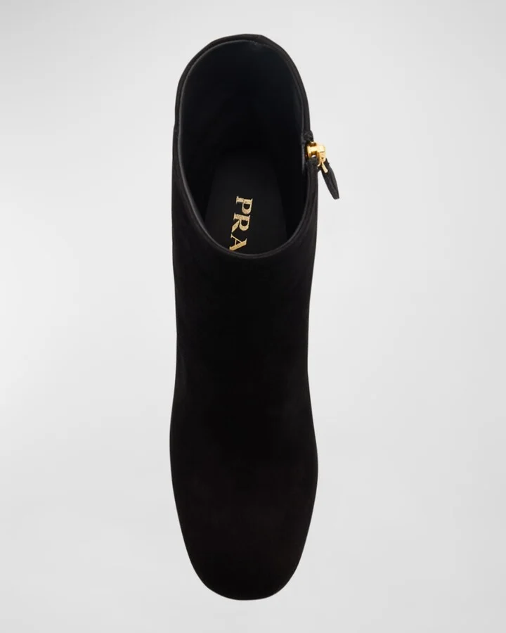 Suede Block-Heel Ankle Boots - Image 11