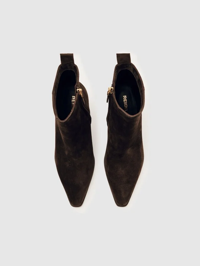 Suede Block-heel Ankle Boots - Image 4
