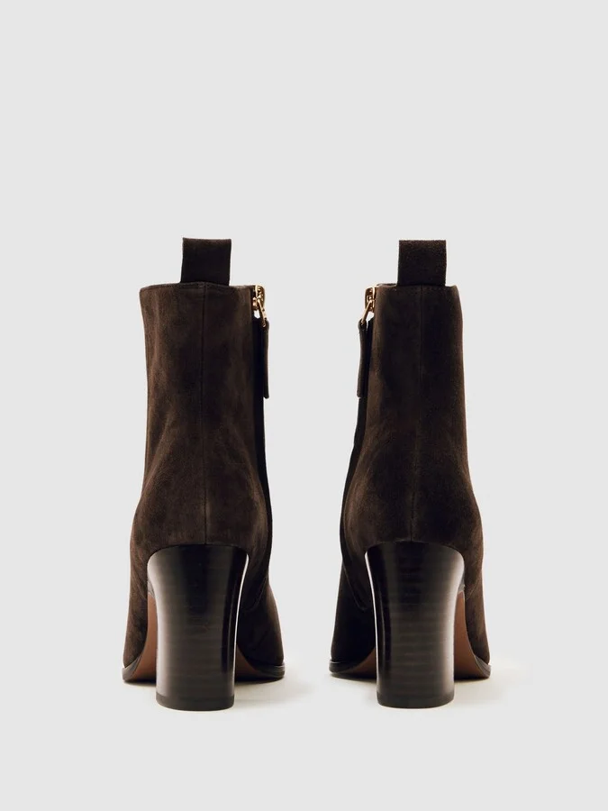 Suede Block-heel Ankle Boots - Image 5