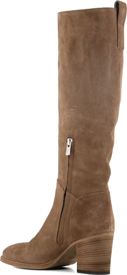 Suede Block-Heel Boots - Image 4
