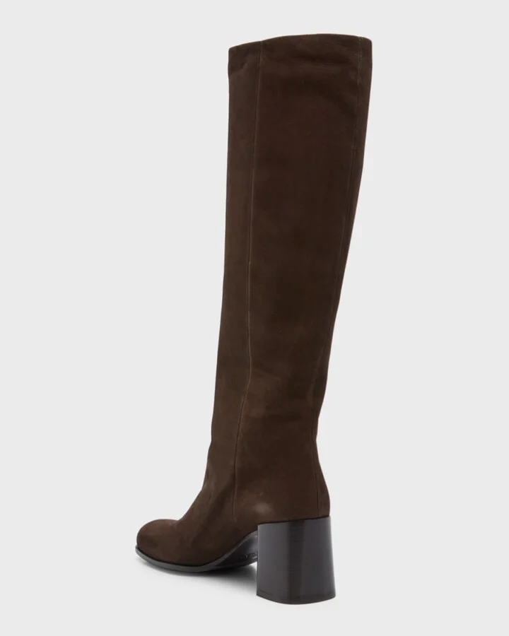 Suede Block-Heel Knee Boots - Image 10