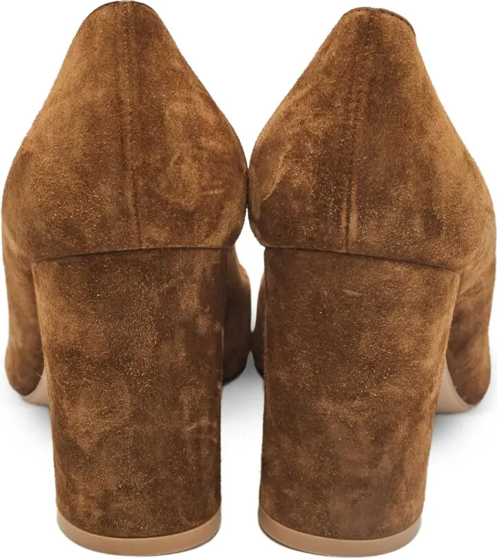Suede Block-Heel Pumps - Image 3