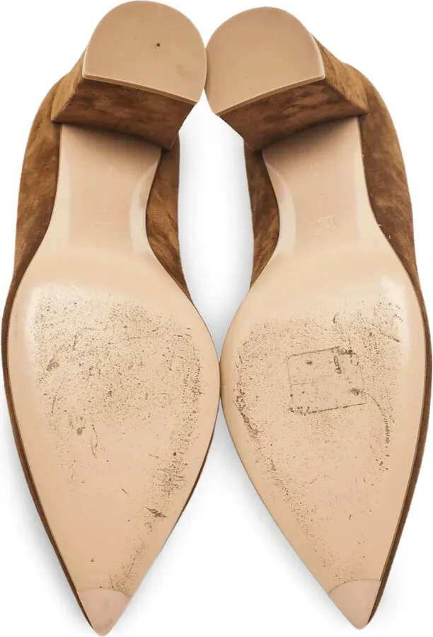 Suede Block-Heel Pumps - Image 4