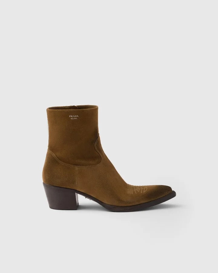 Suede booties - Image 2