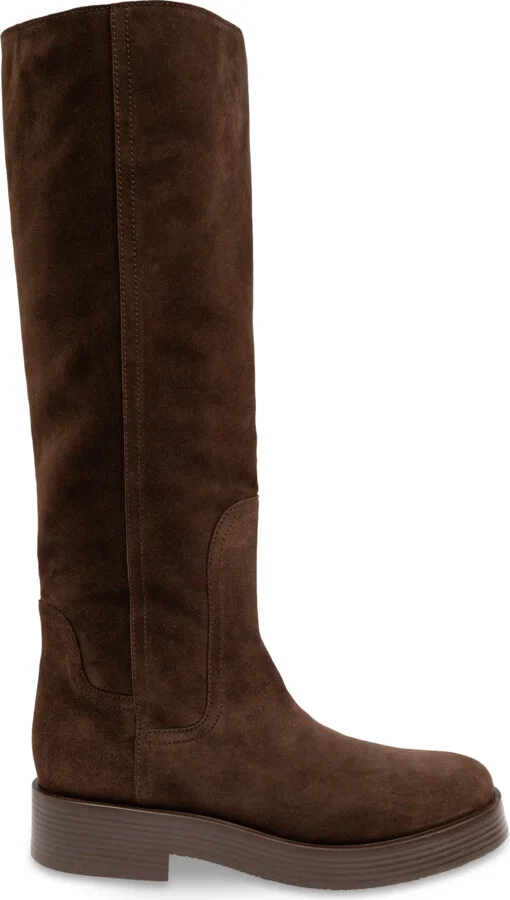 Suede Boots, , - Brown
