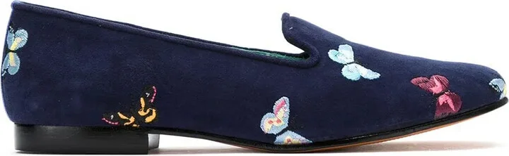suede Borboletas slippers