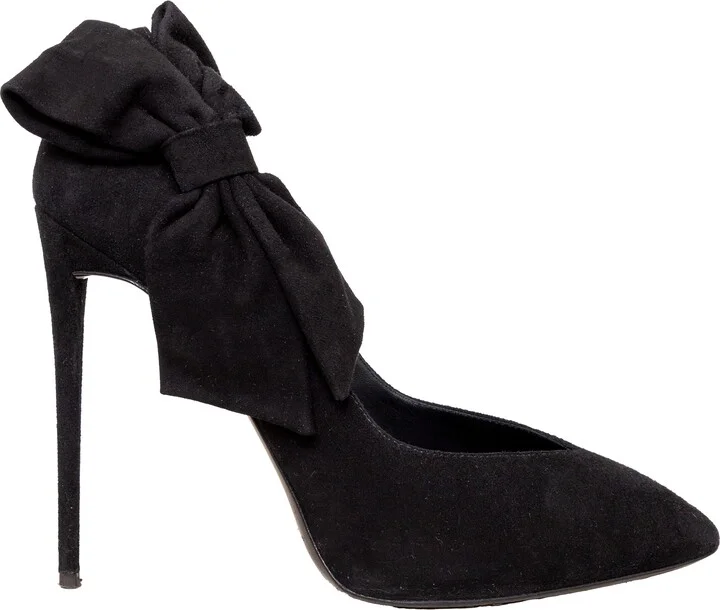Suede Bow Pumps - '10s