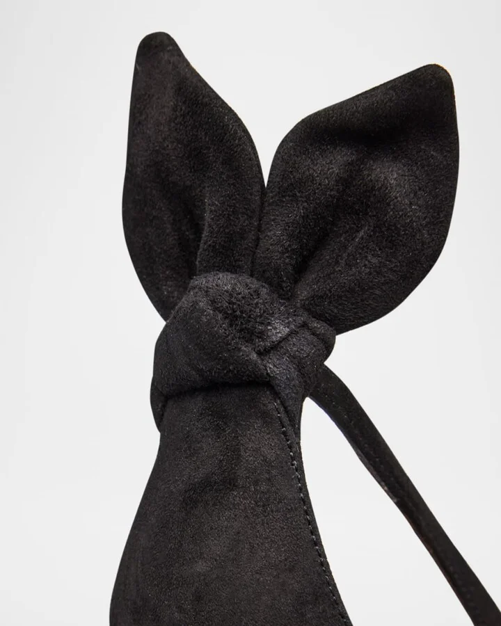 Suede Bow Stiletto Pumps - Image 11