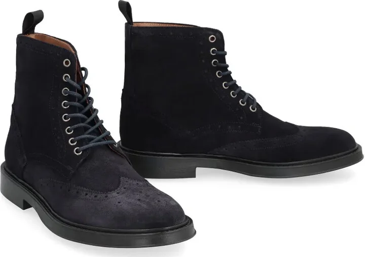 Suede Brogue Ankle Boots - Image 2