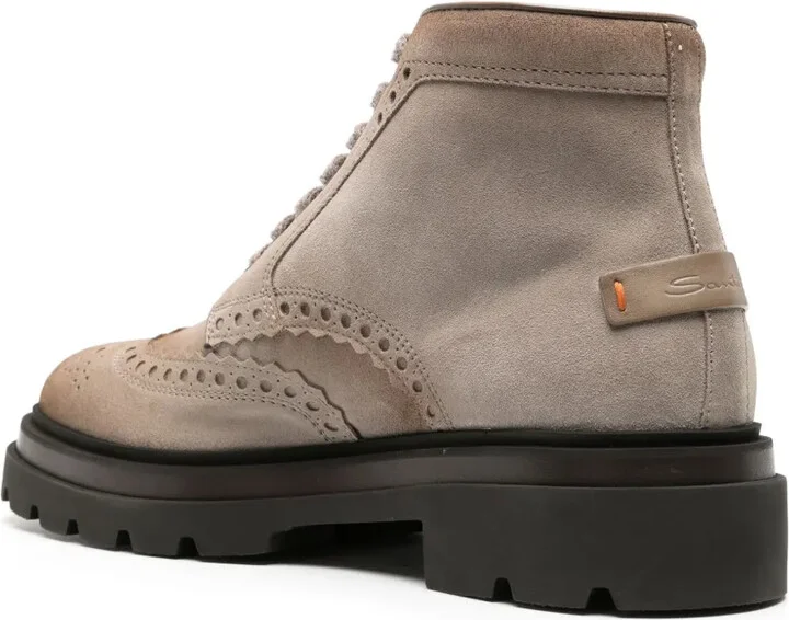 Suede Brogue Boots - Image 3